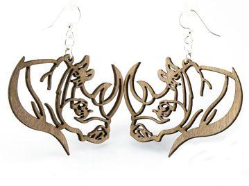 Rhino Profile Earrings # 1012