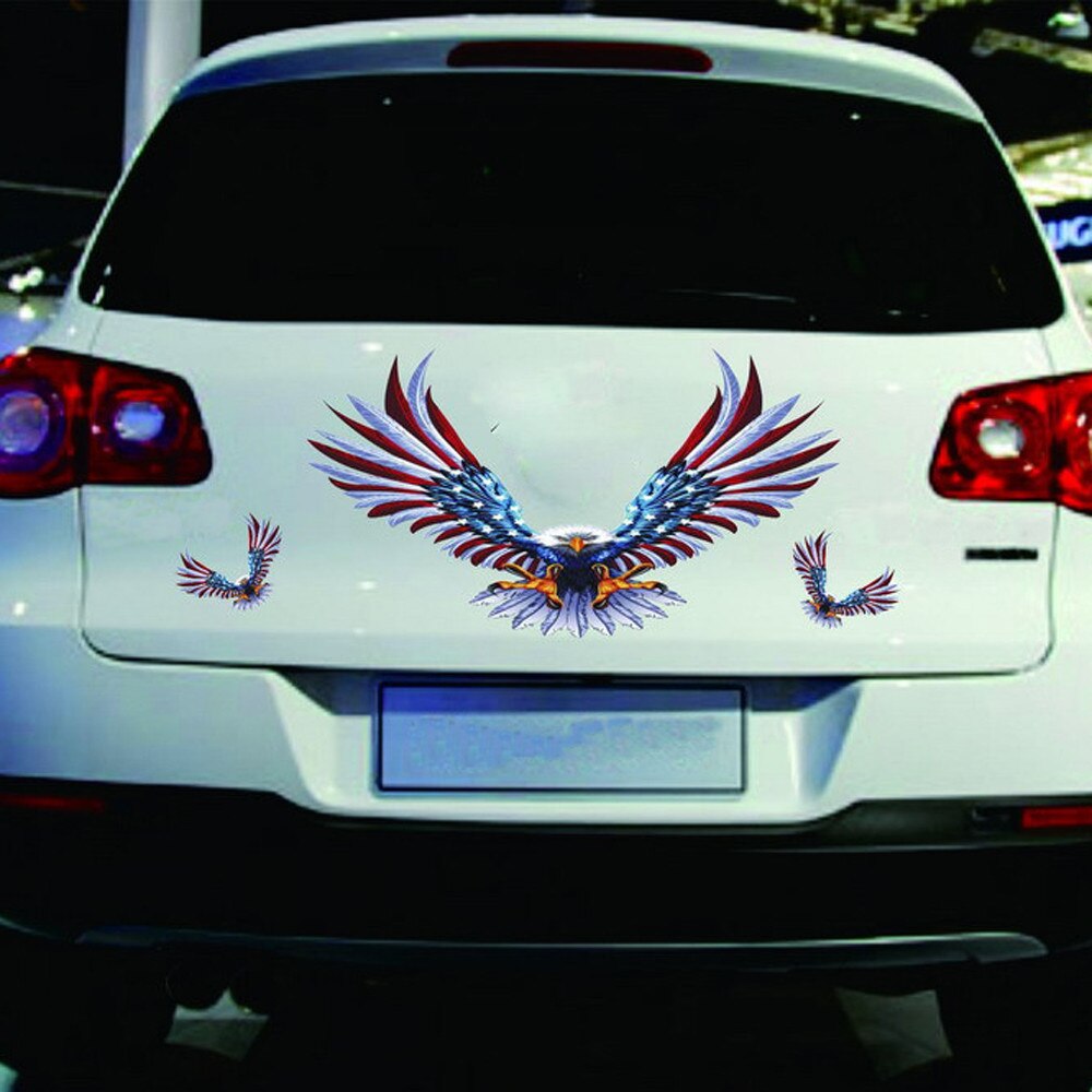 1 Set/4Pcs Car Decal Flying Hawk Auto Truck Hood