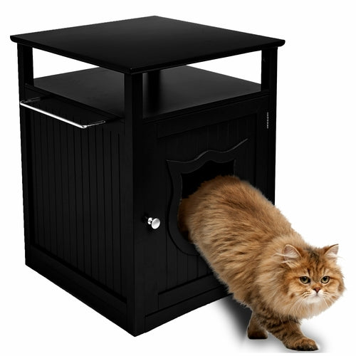 Nightstand Pet House, Litter Box Furniture Indoor Pet Crate, Litter