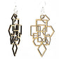 Diamond and Square Earrings # 1009