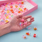 100pcs/box Cute Children's Day Jewelry Plastic Kids Ring Girl Resin