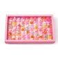 100pcs/box Cute Children's Day Jewelry Plastic Kids Ring Girl Resin