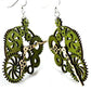 Gear Clock Earrings # 1019