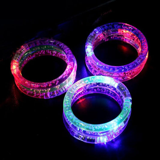 10pcs/lot Acrylic Light Bracelet Led Flash Colorful Bubble Bracelet