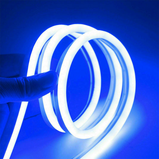 220V LED Neon Flex Rope Strip Blue colourLight Sign Outdoor Waterproof