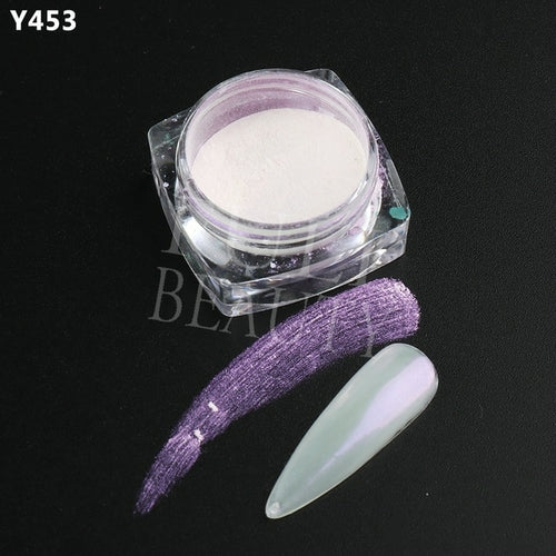 1Box Pearl Nail Powder Shimmer Rubbing Dust Mother Of Pearl Nail Art