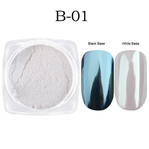1Box Pearl Nail Powder Shimmer Rubbing Dust Mother Of Pearl Nail Art