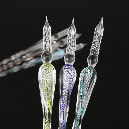 1pcs Safe Package Vintage Glass Dip Dipping Pen Holder Signature