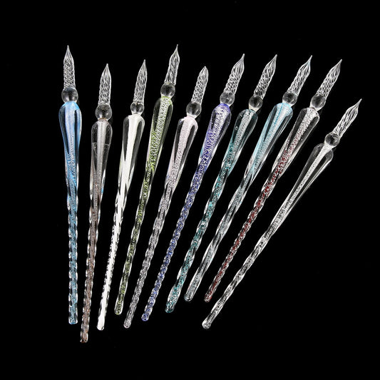 1pcs Safe Package Vintage Glass Dip Dipping Pen Holder Signature