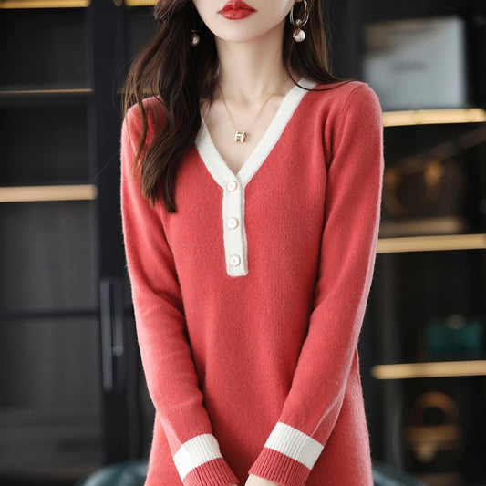2022 Autumn And Winter New High end 100% Merino Wool Skirt Women's
