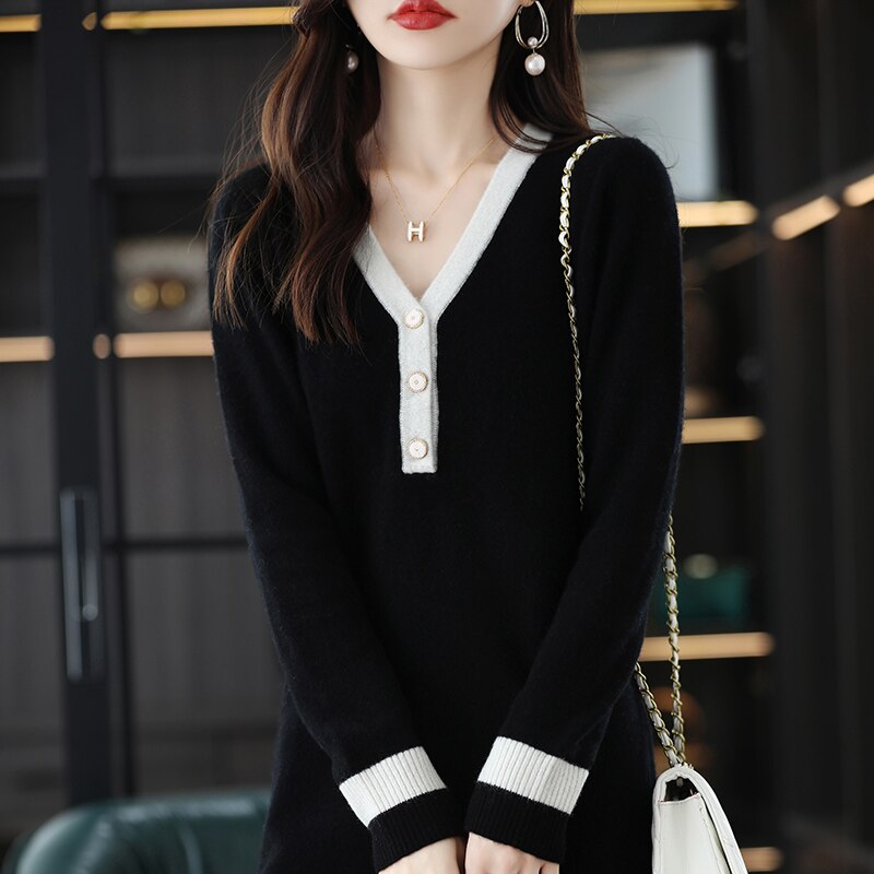 2022 Autumn And Winter New High end 100% Merino Wool Skirt Women's