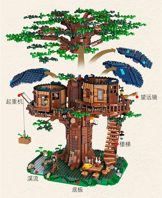 2022 In Stock 1013+pcs House Tree Ideas Moc 33111 Model Building