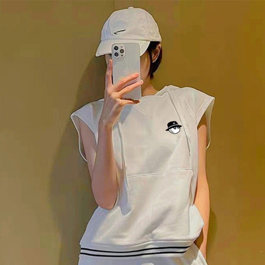 2022 Spring/Summer Women's Luxury T Shirt Golf Wear Hooded Casual Golf