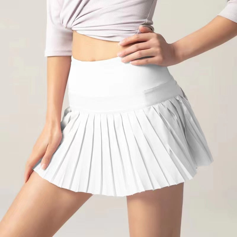 2022 Tennis Skirts Women Golf Pleated Pantskirt Sports Fitness Shorts