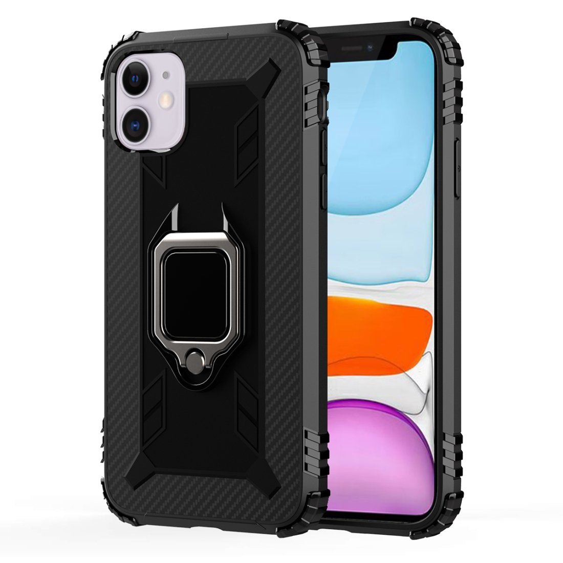 AMZER Sainik Case With 360° Magnetic Ring Holder for iPhone 12 Pro Max