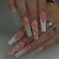 24pcs artifical nails with glue fake nail tips with design Detachable