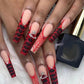 24pcs artifical nails with glue fake nail tips with design Detachable