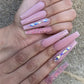 24pcs artifical nails with glue fake nail tips with design Detachable