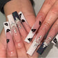 24pcs artifical nails with glue fake nail tips with design Detachable