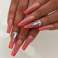 24pcs artifical nails with glue fake nail tips with design Detachable