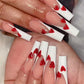 24pcs artifical nails with glue fake nail tips with design Detachable