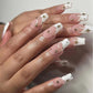 24pcs artifical nails with glue fake nail tips with design Detachable