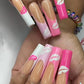 24pcs artifical nails with glue fake nail tips with design Detachable