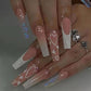 24pcs artifical nails with glue fake nail tips with design Detachable