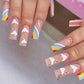 24pcs artifical nails with glue fake nail tips with design Detachable