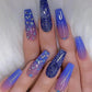 24pcs artifical nails with glue fake nail tips with design Detachable