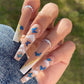 24pcs artifical nails with glue fake nail tips with design Detachable
