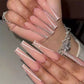 24pcs artifical nails with glue fake nail tips with design Detachable