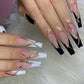 24pcs artifical nails with glue fake nail tips with design Detachable