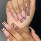 24pcs artifical nails with glue fake nail tips with design Detachable