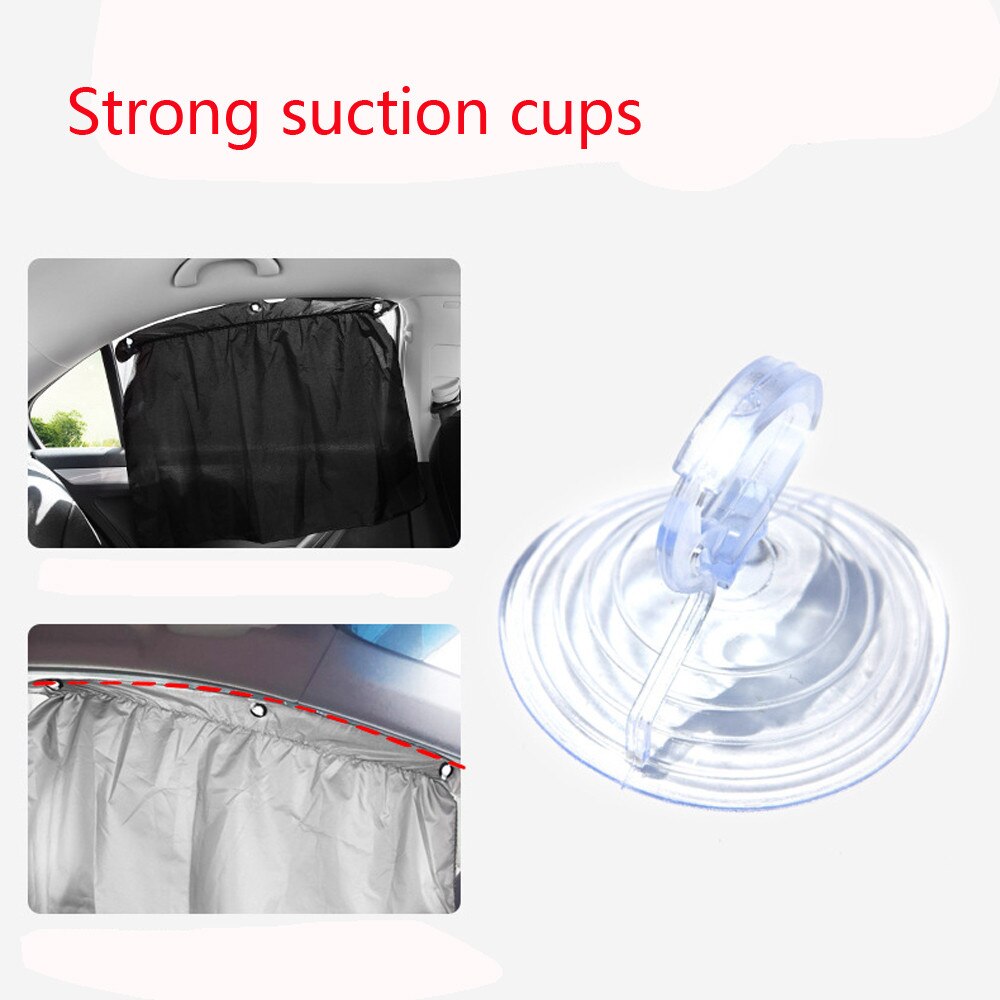 2pcs Rear Side Window Curtain Car Sun Block