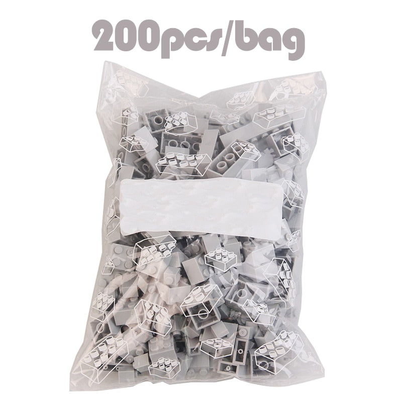 400-1200pcs Classic Bricks 2x2 2x4 Red Diy Bulk Building Blocks Thick