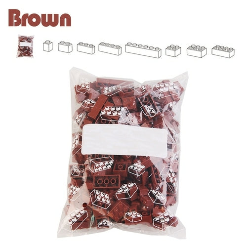400-1200pcs Classic Bricks 2x2 2x4 Red Diy Bulk Building Blocks Thick