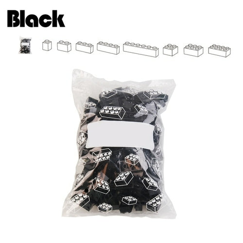 400-1200pcs Classic Bricks 2x2 2x4 Red Diy Bulk Building Blocks Thick