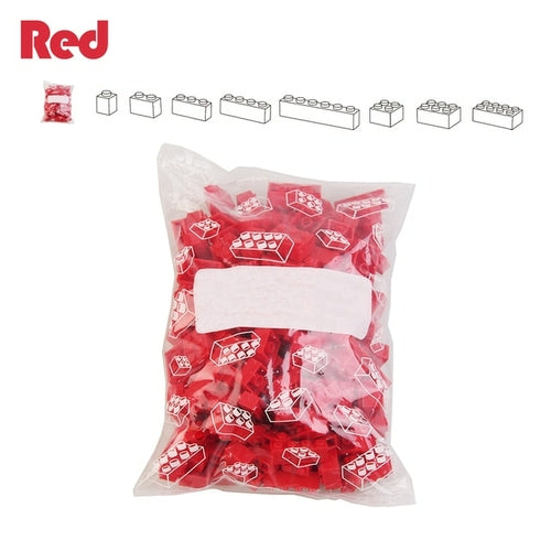400-1200pcs Classic Bricks 2x2 2x4 Red Diy Bulk Building Blocks Thick