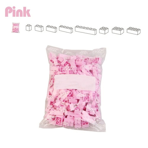 400-1200pcs Classic Bricks 2x2 2x4 Red Diy Bulk Building Blocks Thick