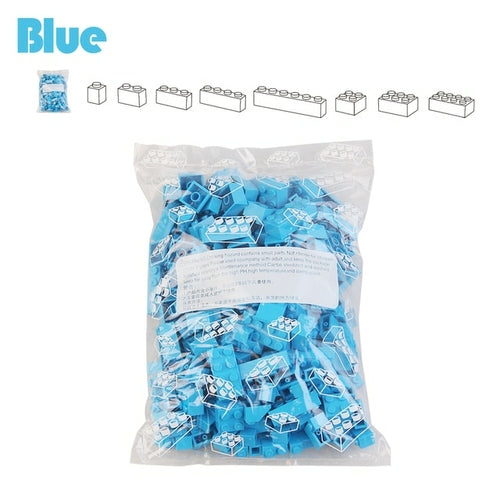 400-1200pcs Classic Bricks 2x2 2x4 Red Diy Bulk Building Blocks Thick