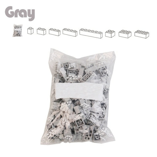 400-1200pcs Classic Bricks 2x2 2x4 Red Diy Bulk Building Blocks Thick