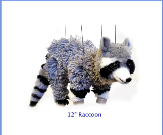 12” Raccoon 4-legged puppet marionette