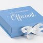 Will You Be our Officiant? Proposal Box Light Blue w/ white Bow- No