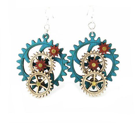 Kinetic Gear Earrings 5003C