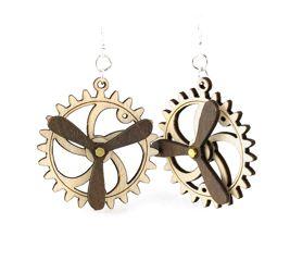 Kinetic Gear Earrings 5006B