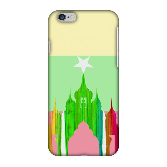 AnAnda Temple - Myanmar Flag Slim Hard Shell Case For Apple iPhone 6