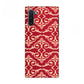 Batik Dyeing Art Deco - Rust Red Slim Hard Shell