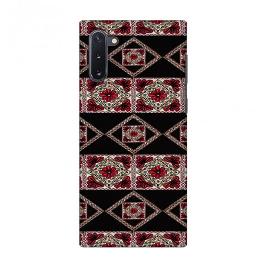 Kutch Embroidery - Deco Patterns - Red And Black Slim Hard Shell Case