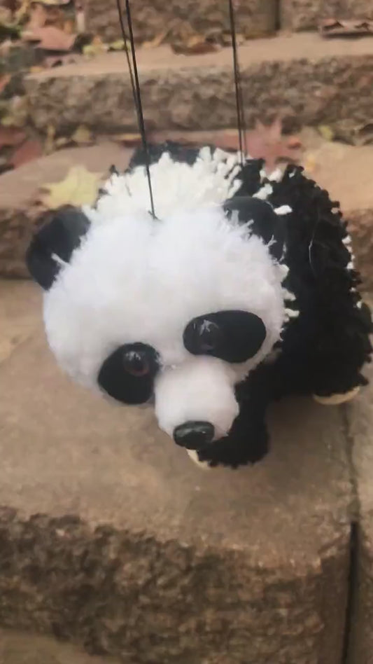 12” Large Panda 4-legged puppet marionette
